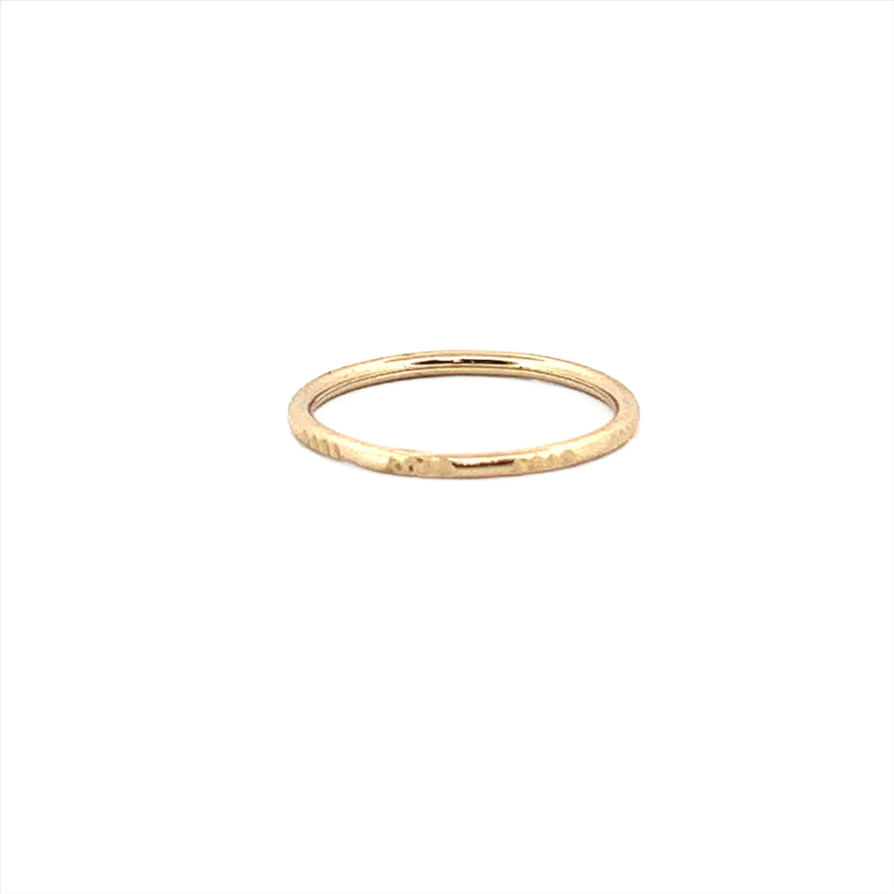 14K Gold Spaced Diamond Cut Fashion Band