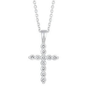 14KTW Diamond Cross Fashion Pendant 1/5Ct