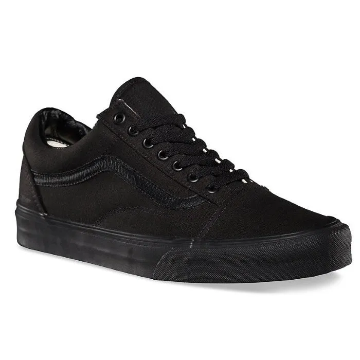 Black Old Skool Vans  Black Sole - Womens Mens Unisex