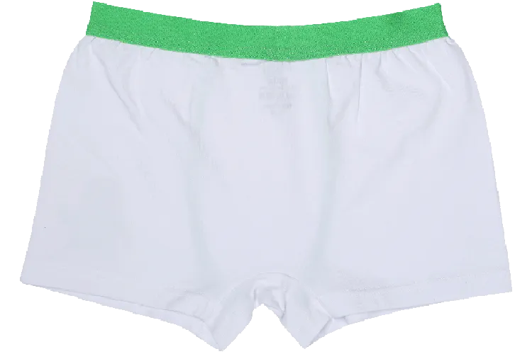 Boys Boxers c.410 White and Green