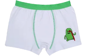 Boys Boxers c.410 White and Green