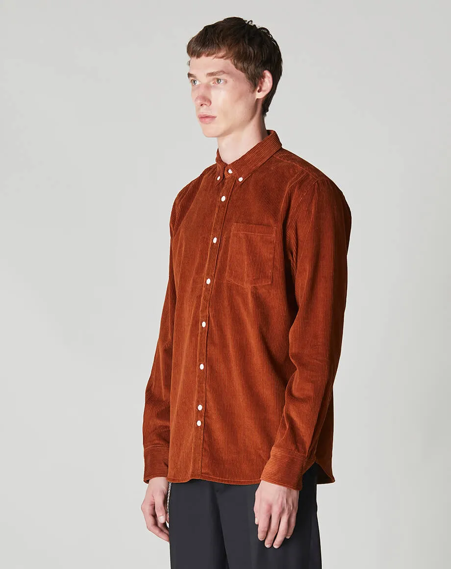 CAESAR CORDUROY MENS SHIRT | OLD GOLD