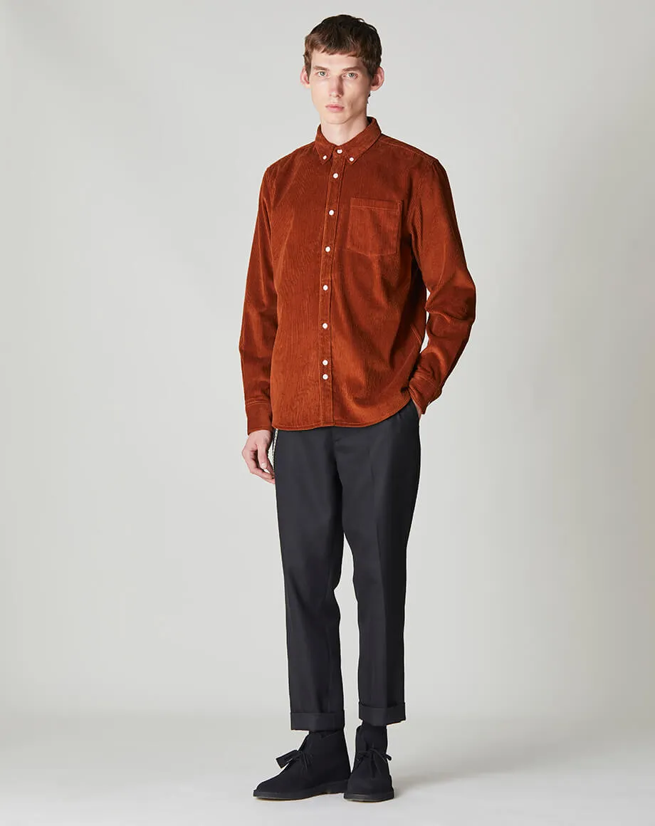 CAESAR CORDUROY MENS SHIRT | OLD GOLD