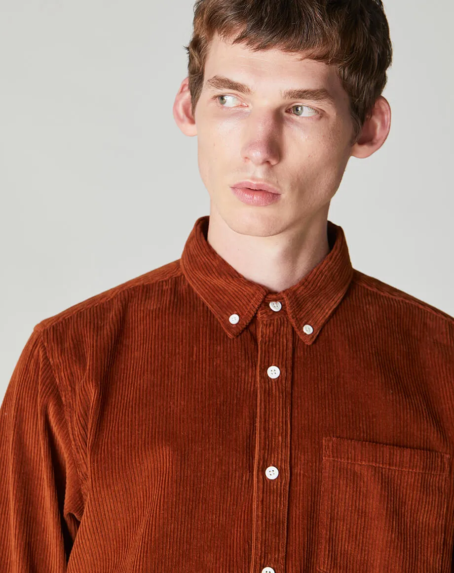 CAESAR CORDUROY MENS SHIRT | OLD GOLD