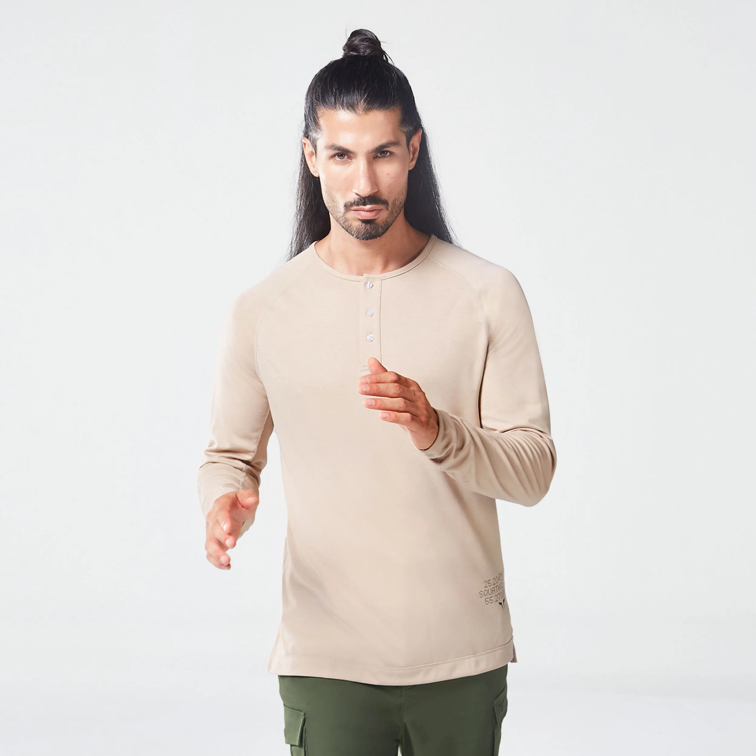 Code Urban Henley Tee - Cobblestone