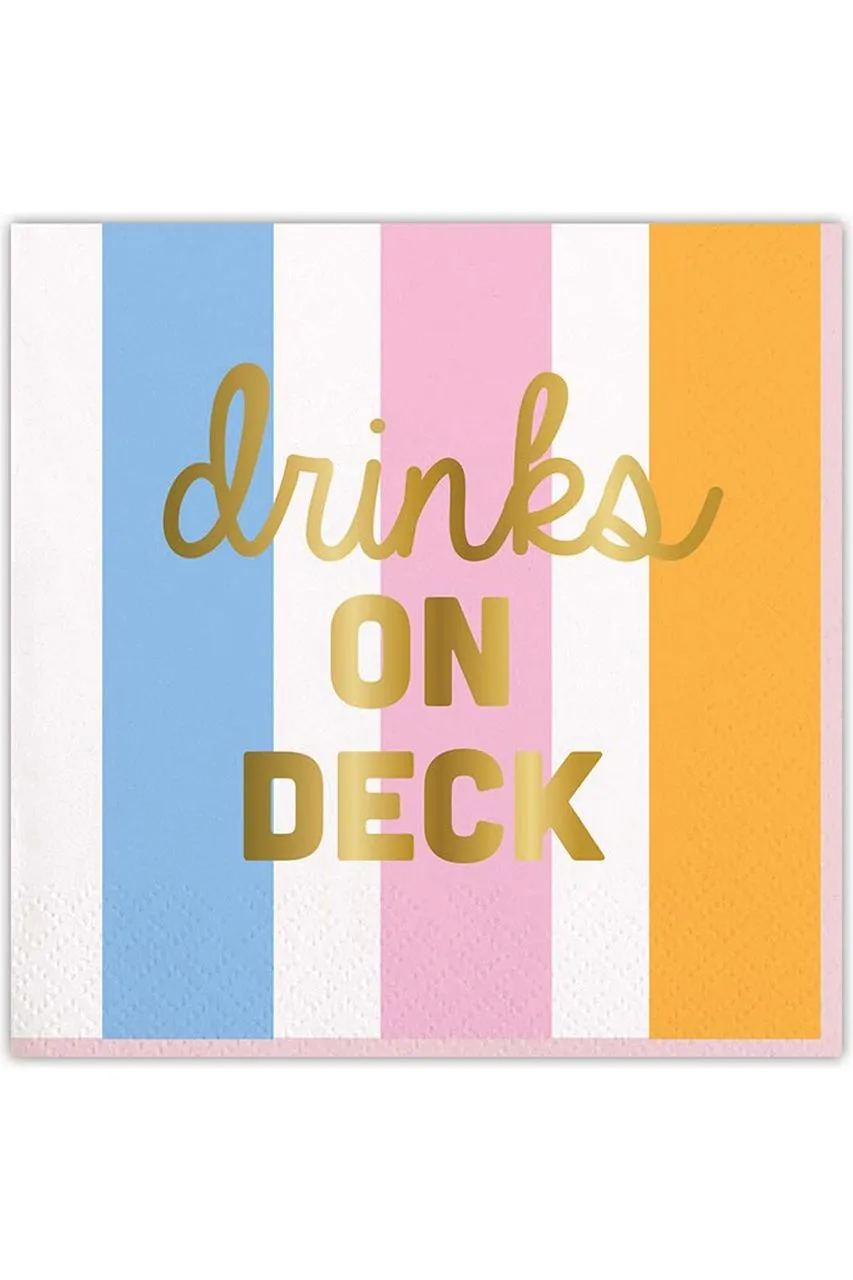 Colorful Drinks on Deck Napkins