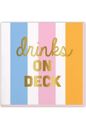 Colorful Drinks on Deck Napkins