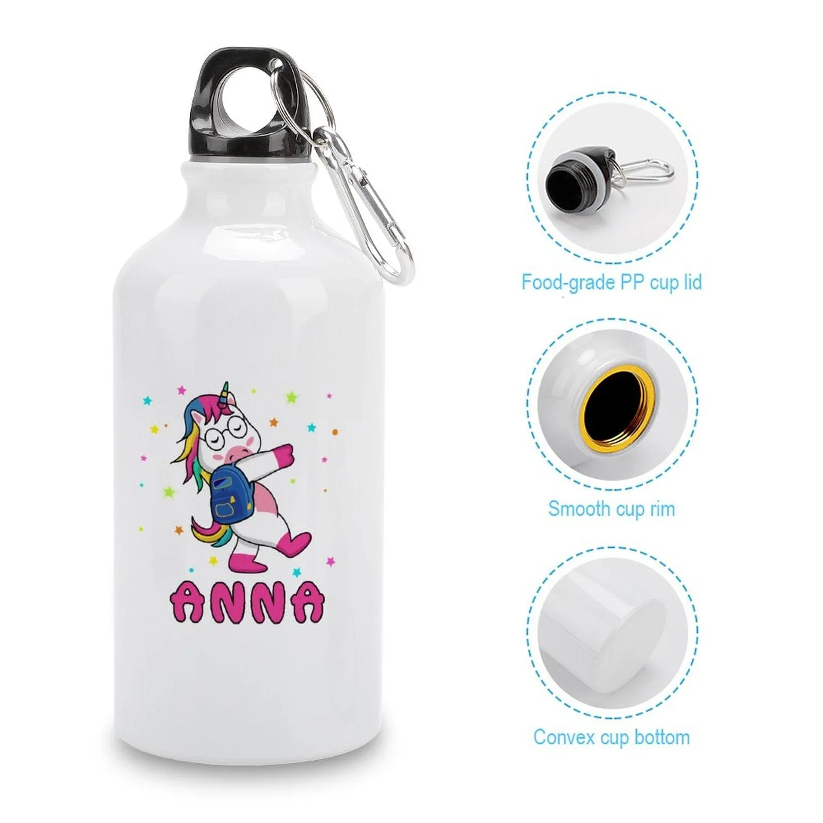 Custom Name Sport Bottle Kids Water Bottle 14/21 OZ Aluminum Personalized Travel Tumbler all