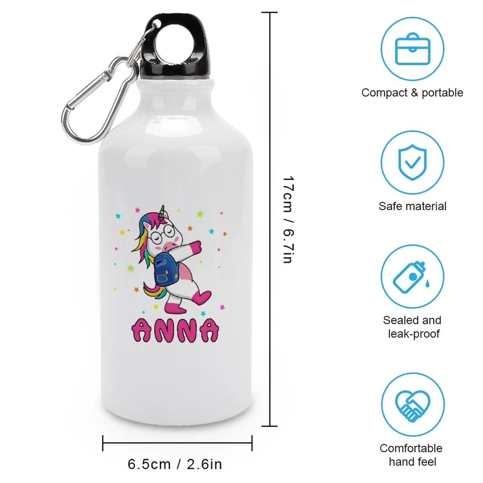 Custom Name Sport Bottle Kids Water Bottle 14/21 OZ Aluminum Personalized Travel Tumbler all