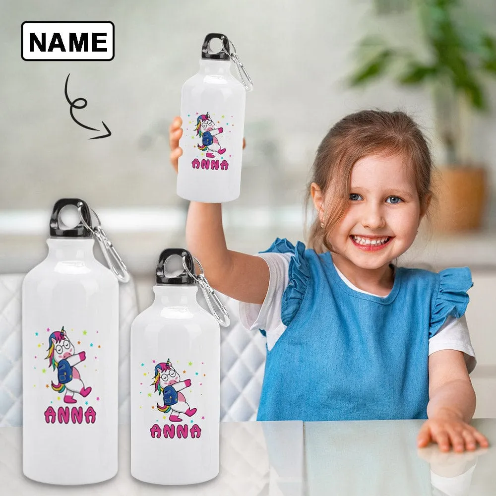 Custom Name Sport Bottle Kids Water Bottle 14/21 OZ Aluminum Personalized Travel Tumbler all