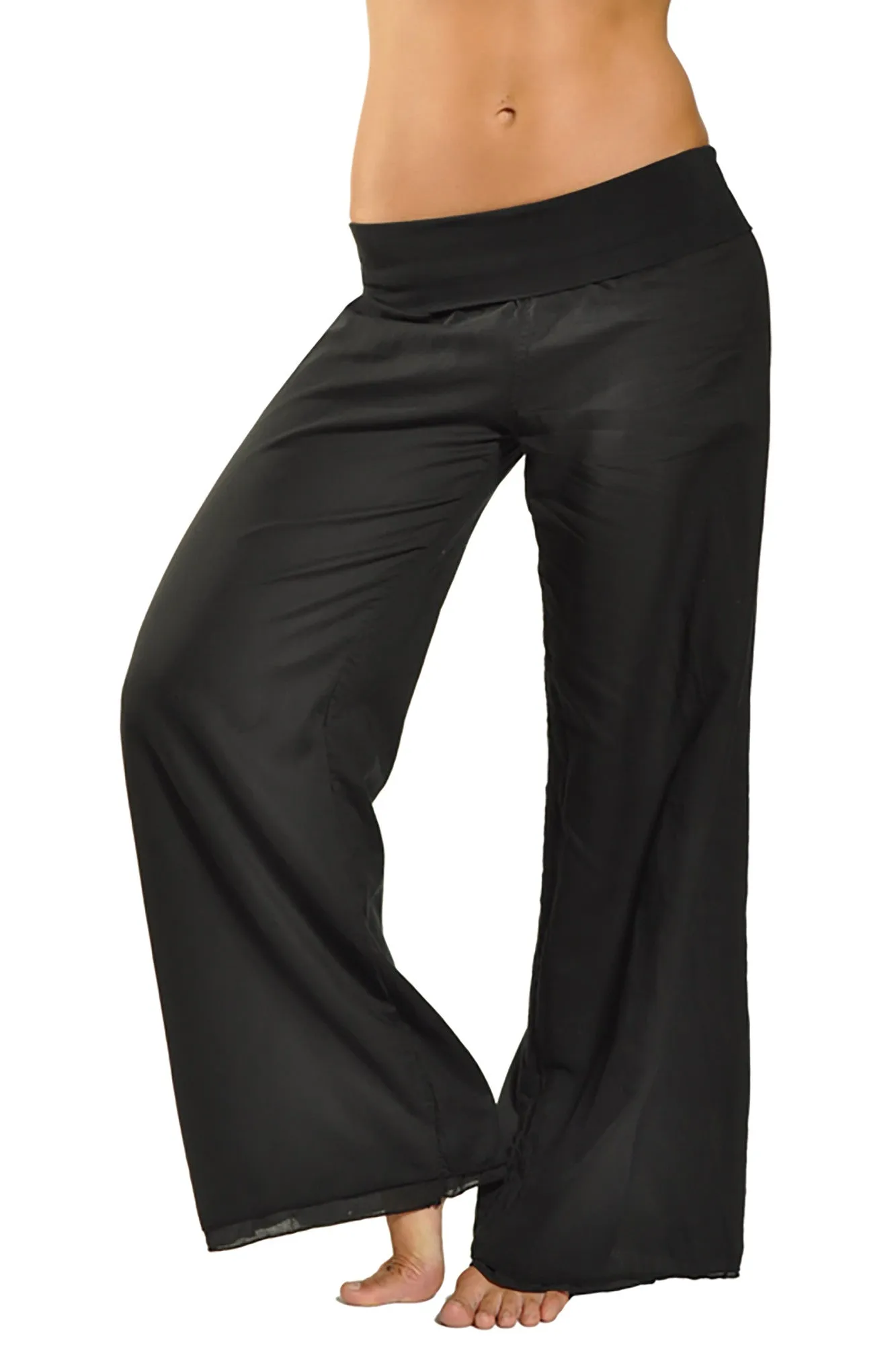 Double Layered Voile Pant (Style VL-29, Black) by Hard Tail Forever