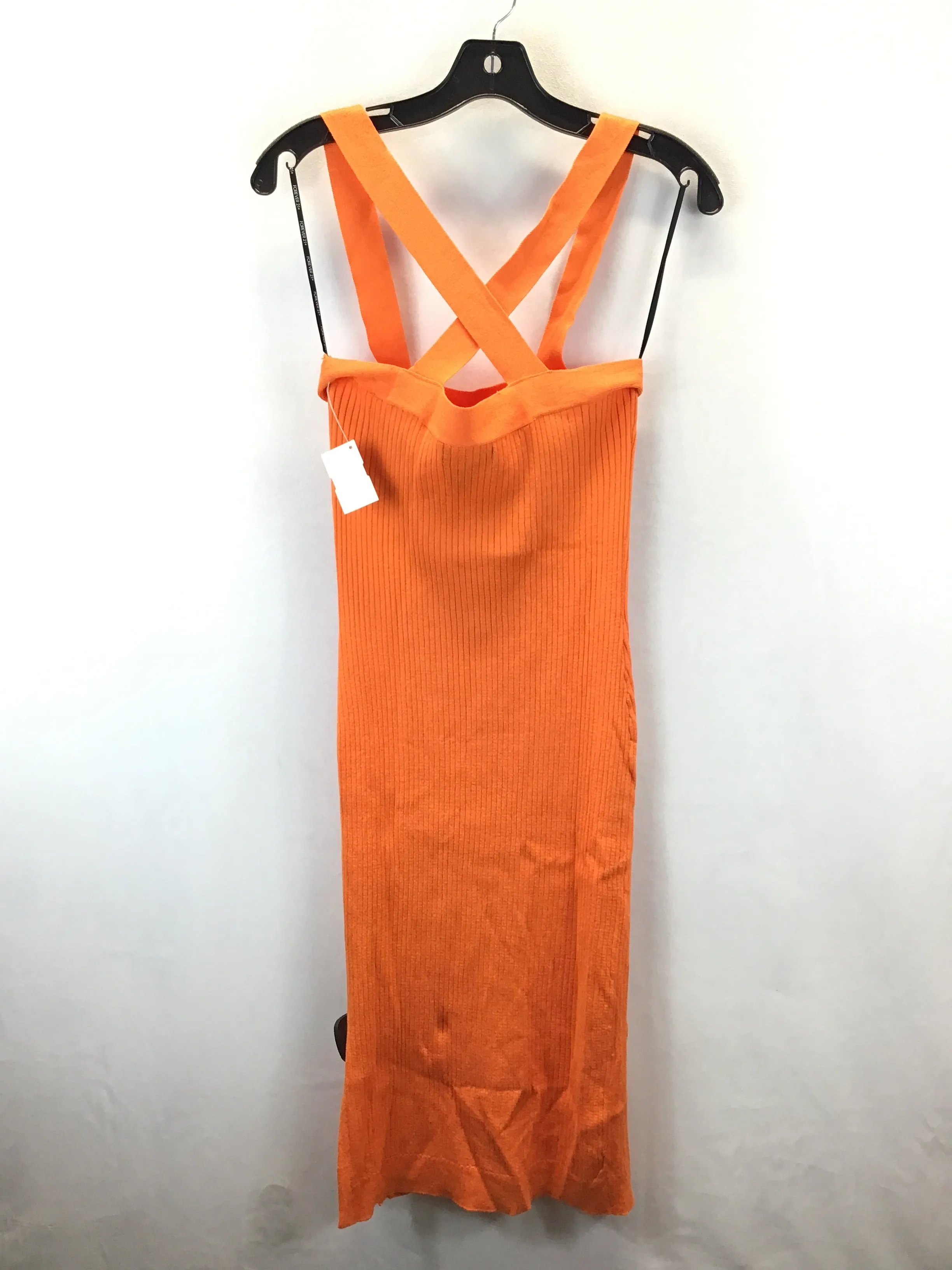 Dress Casual Midi By Forever 21 In Orange, Size: Xl