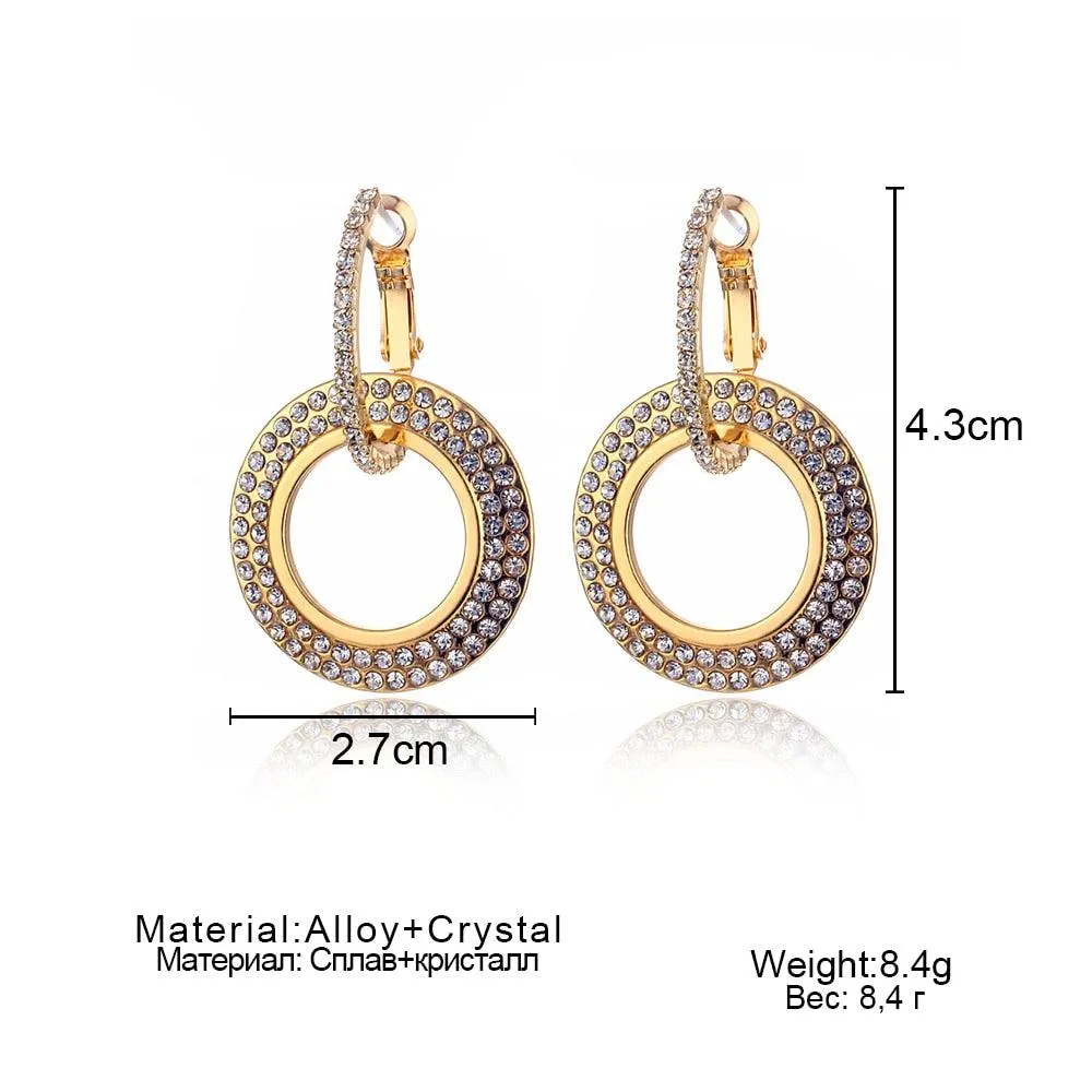 IPARAM Fashion Luxury Rhinestone Drop Earrings