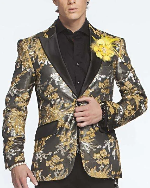 Men's Fashion Lapel Flower Flower3 Yellow