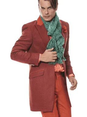 Men's Fashion Long Coat Como Rust