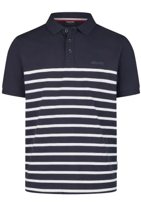 Navy Striped Polo