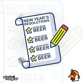 New Year's Resolutions sticker