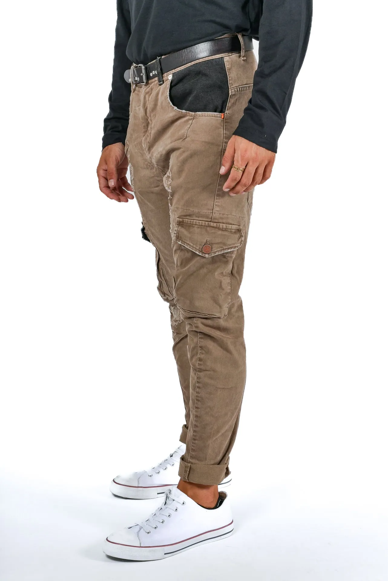 Pantaloni in cotone tapered COD 12 FW 21/22