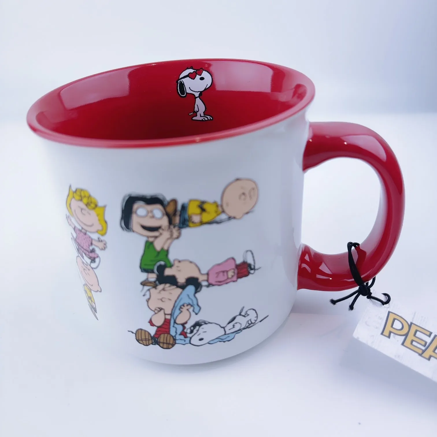 Peanuts Charlie Brown & Friends LOVE Ceramic Mug 21 oz