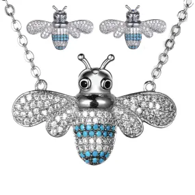 Women's Fashion Animal HoneyBee CZ Jewelry Sets