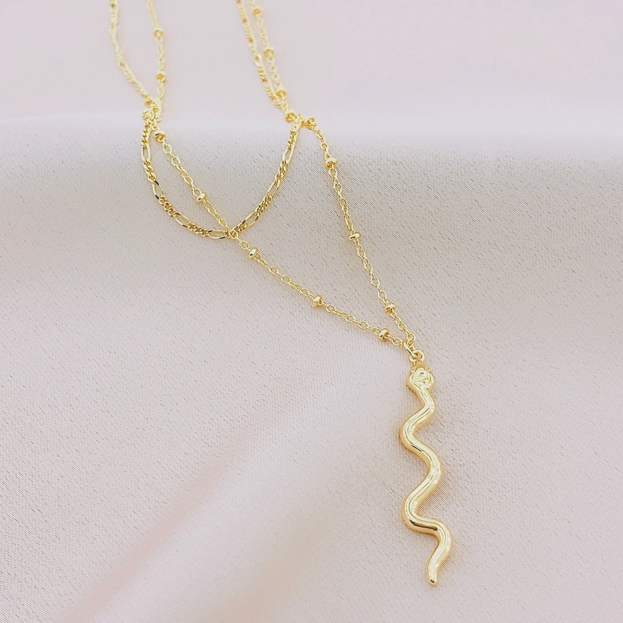 Women's Fashion Animal Snake Double Layered Necklace