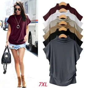 Women's Fashion Cotton Blouse Short Sleeve Casual