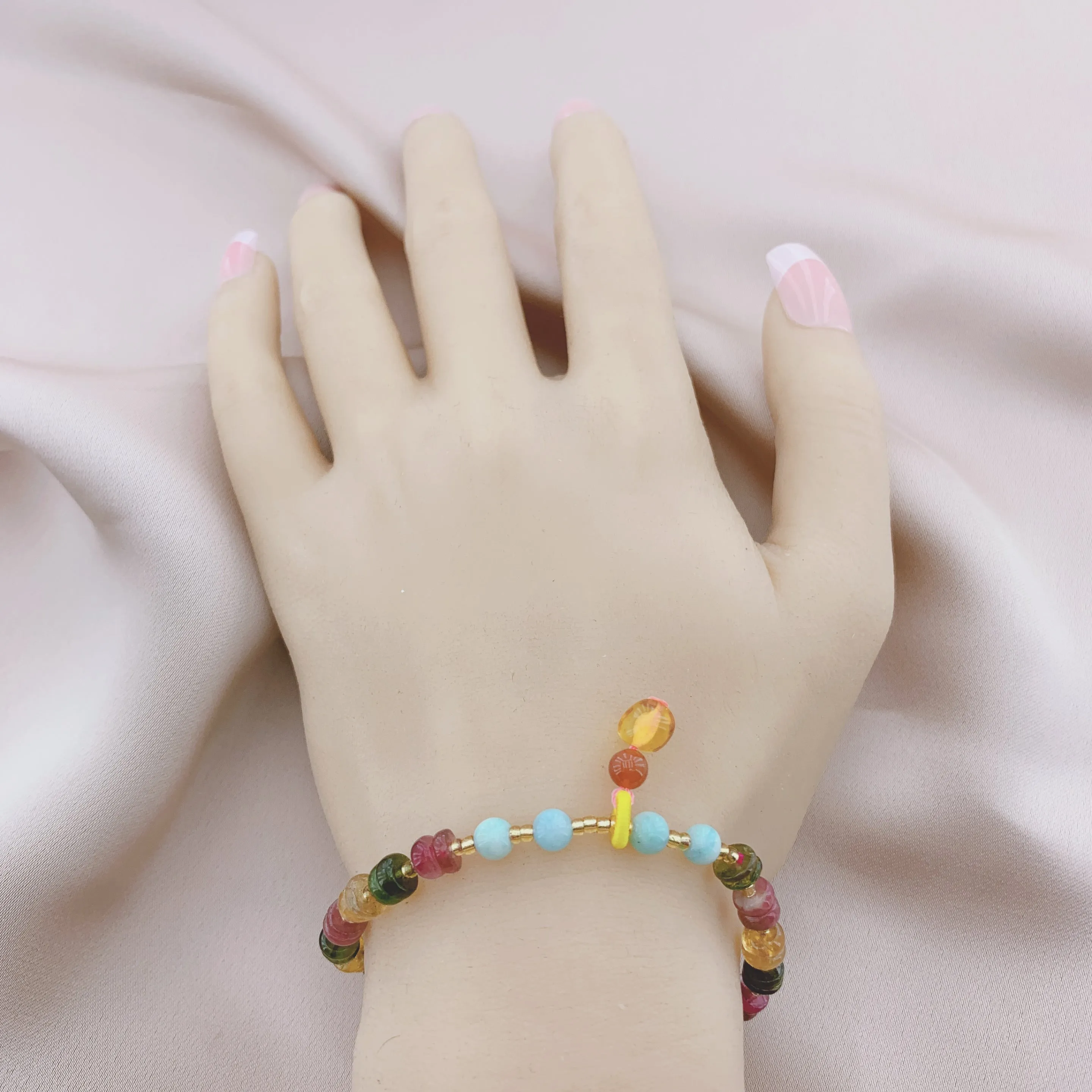 Women's Fashion Tourmaline Beads Gemstone Bracelet